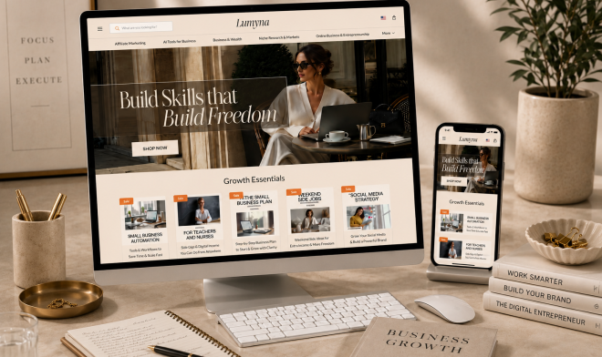 Skill-building guides for online business freedom