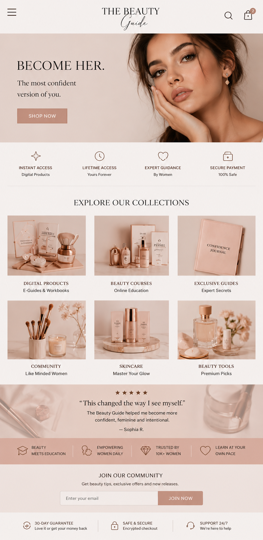 Digital beauty & skincare guides