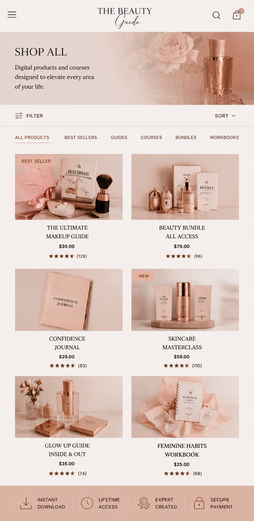 Digital beauty & skincare guides