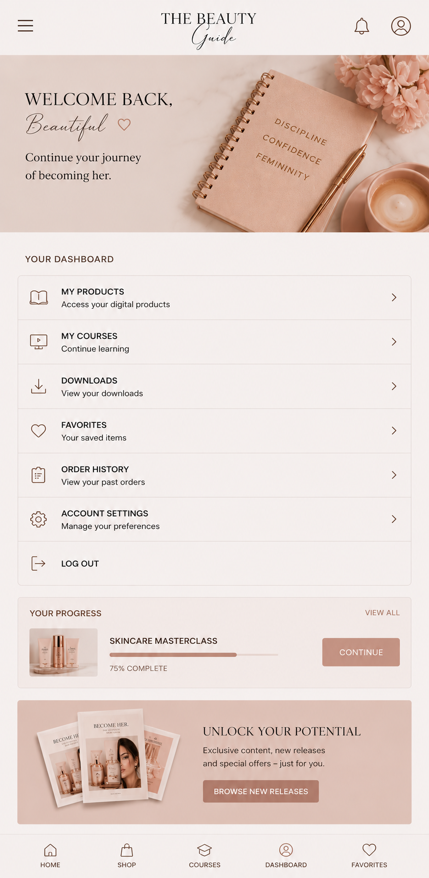 Digital beauty & skincare guides