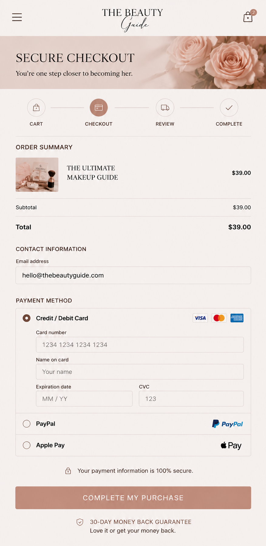 Digital beauty & skincare guides